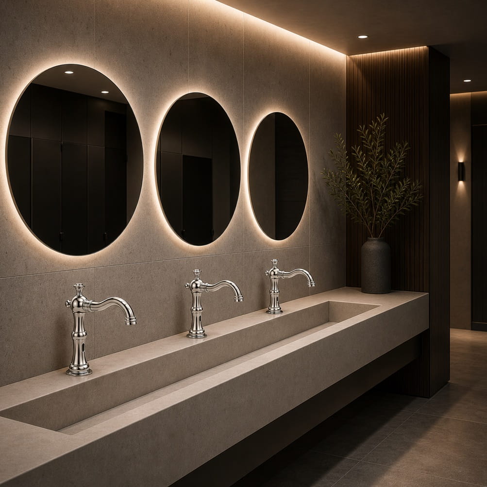 Touchless faucet power planning for AC DC or battery commercial installation